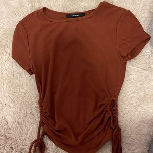 Brown cropped top